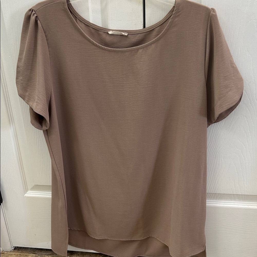 Chic Women's Tan Blouse